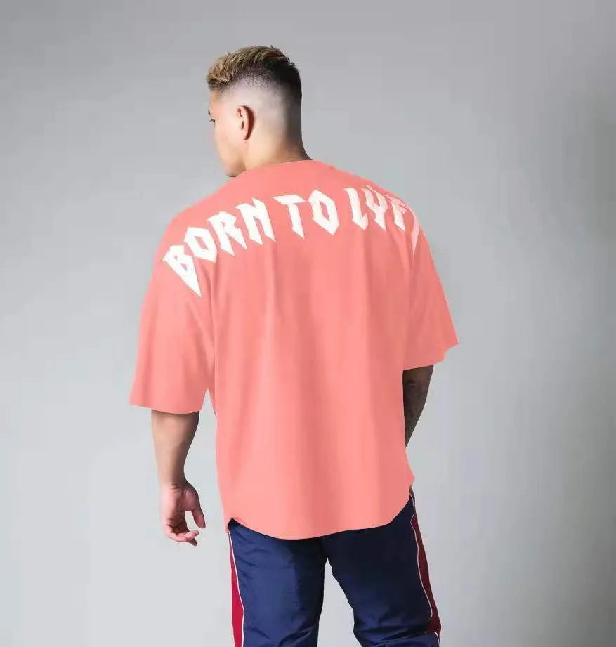Men's Fitness Loose Top Elastic Short Sleeve - Bellarte Enchanté Men's Fitness Loose Top Elastic Short Sleeve